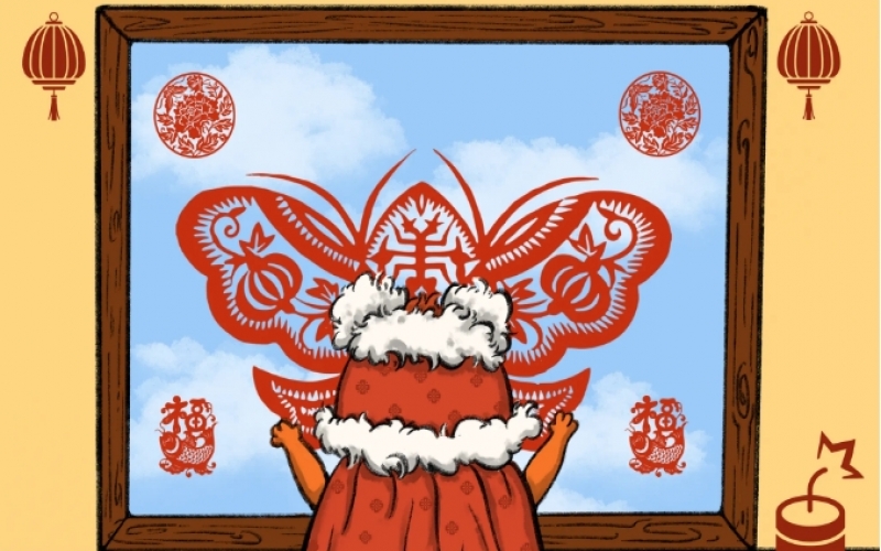 年味漸濃時 - 臘月廿八，貼窗花